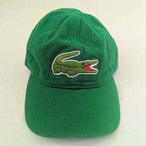 Lacoste Unisex Green 100% Cotton Baseball Cap With Large Crocodile Logo
